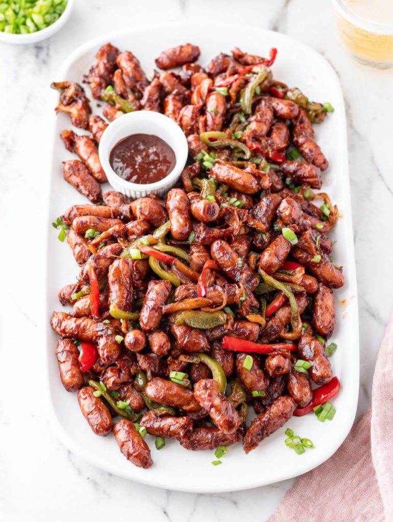 Sheet Pan BBQ Little Smokies and Peppers