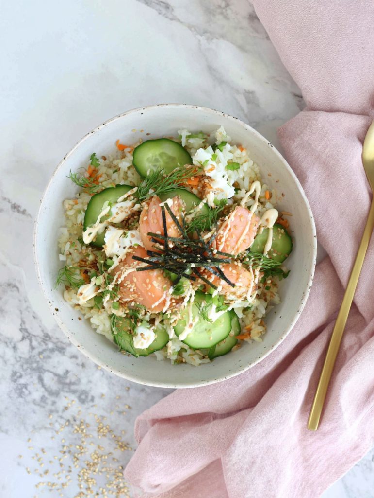 Spicy Salmon Sushi Bowls (Make-Ahead)