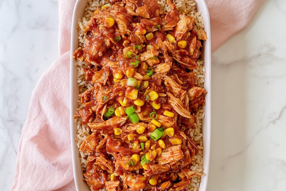 BBQ Chicken, Corn & Brown Rice Bowls