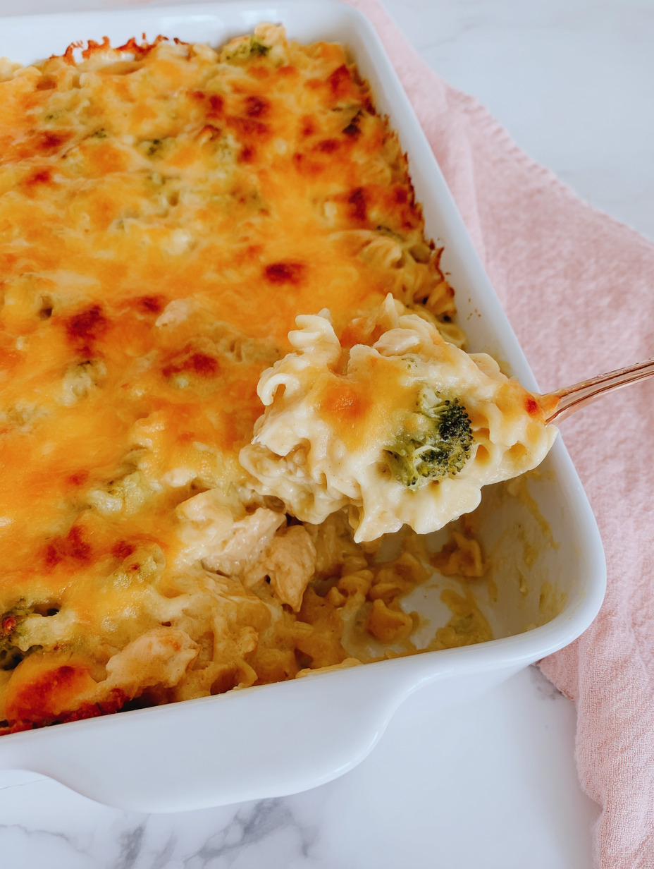 Cheddar Turkey & Broccoli Noodle Casserole