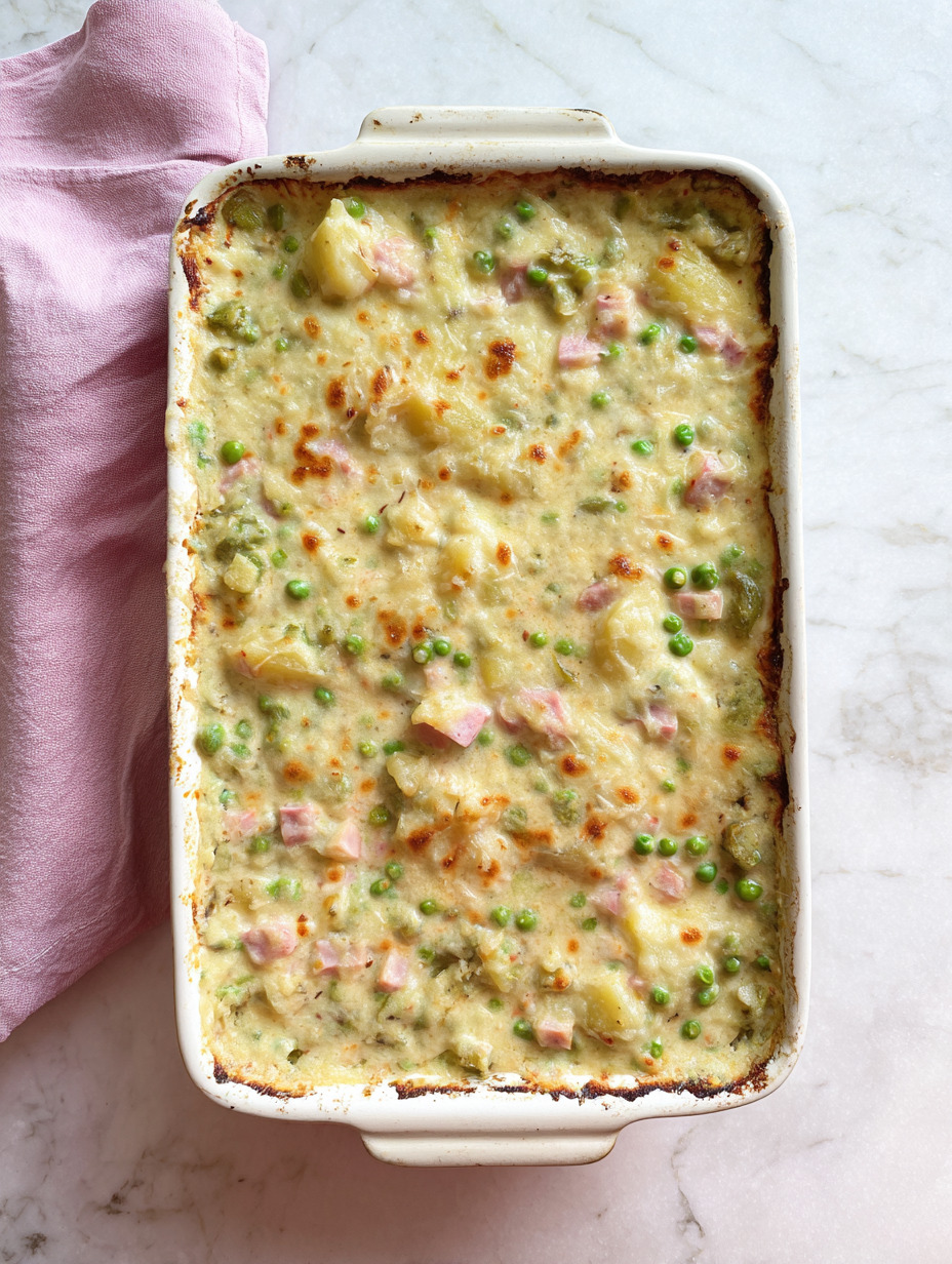 Creamy Ham, Pea & Potato Casserole