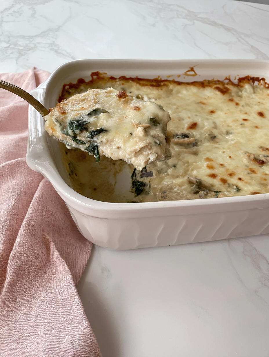 Creamy Spinach & Artichoke Chicken Bake