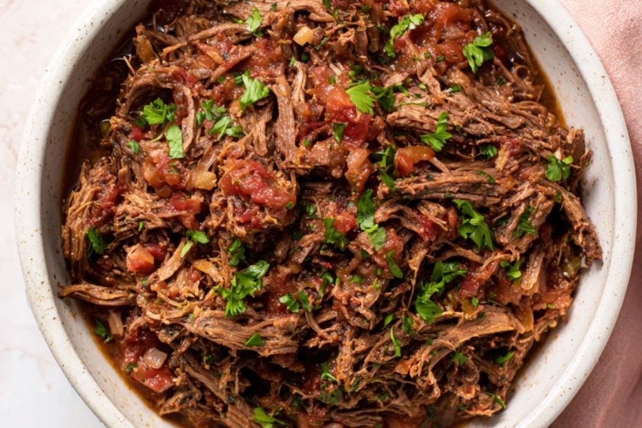 Crockpot Shredded Beef Taco Bowls