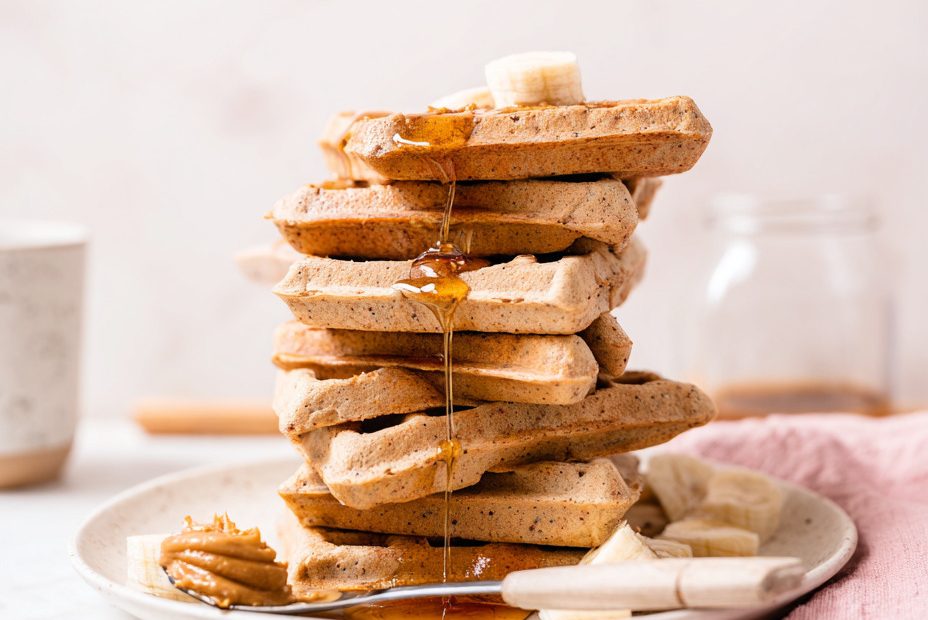 Protein Banana Bread Waffles