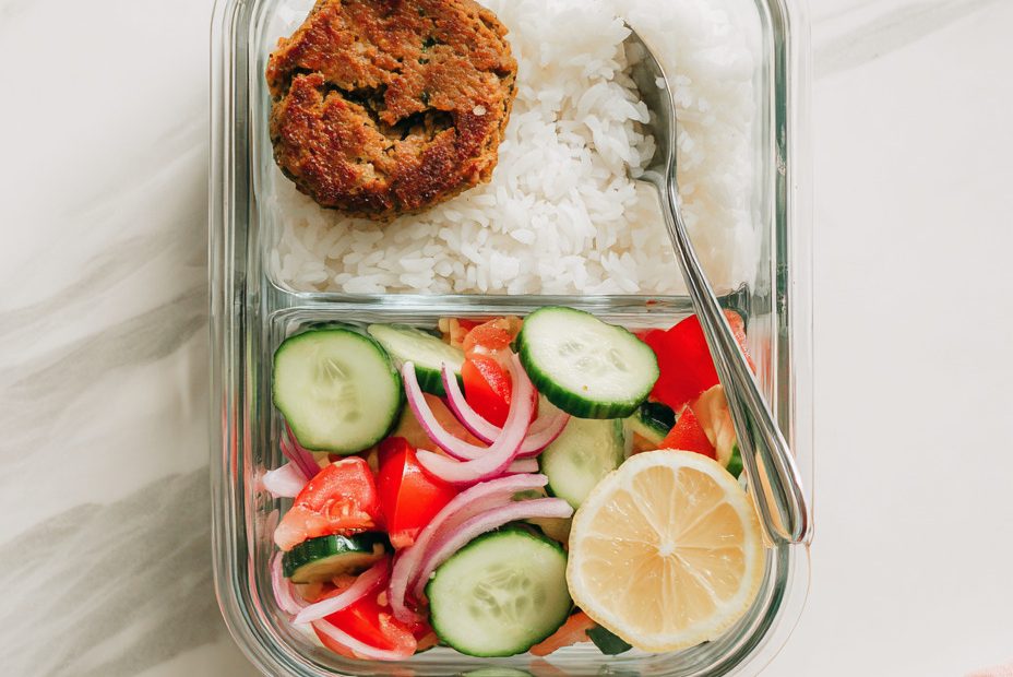 Greek Turkey Burger Lunch Plates