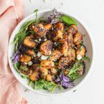 Crispy Everything Gnocchi Meal Prep with Spinach, Feta, and Lemon