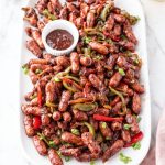 Sheet Pan BBQ Little Smokies and Peppers