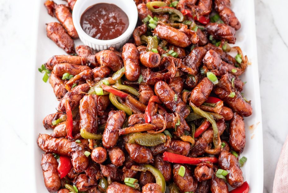Sheet Pan BBQ Little Smokies and Peppers