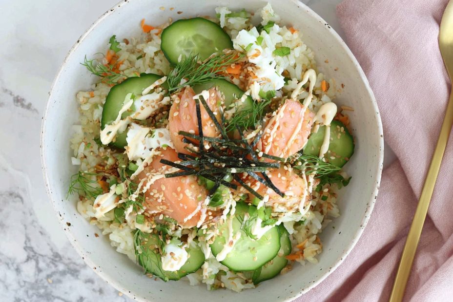Spicy Salmon Sushi Bowls (Make-Ahead)